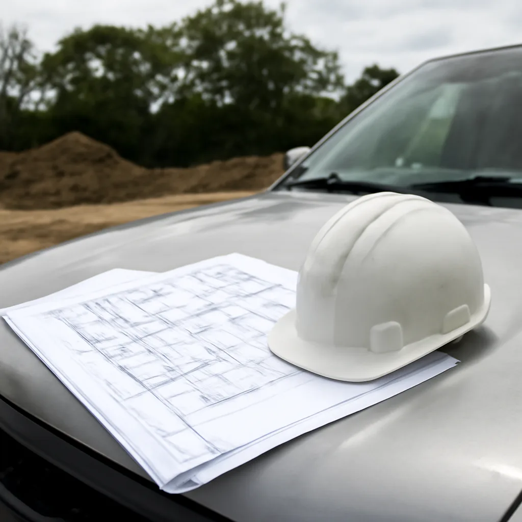 Developer reviewing Michigan parcel survey maps